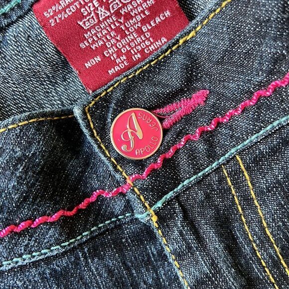 Apollo Jeans Jenny Jo Straight Leg Dark Wash Jeans Size 11/12 Vintage Y2K - Picture 2 of 9